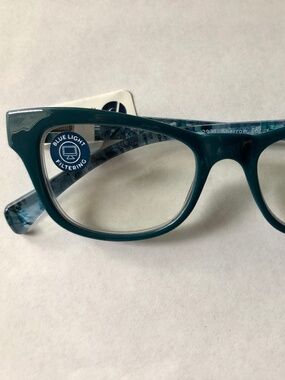 New Teal Marble Peepers Blue Light Filtering +1.00 Readers